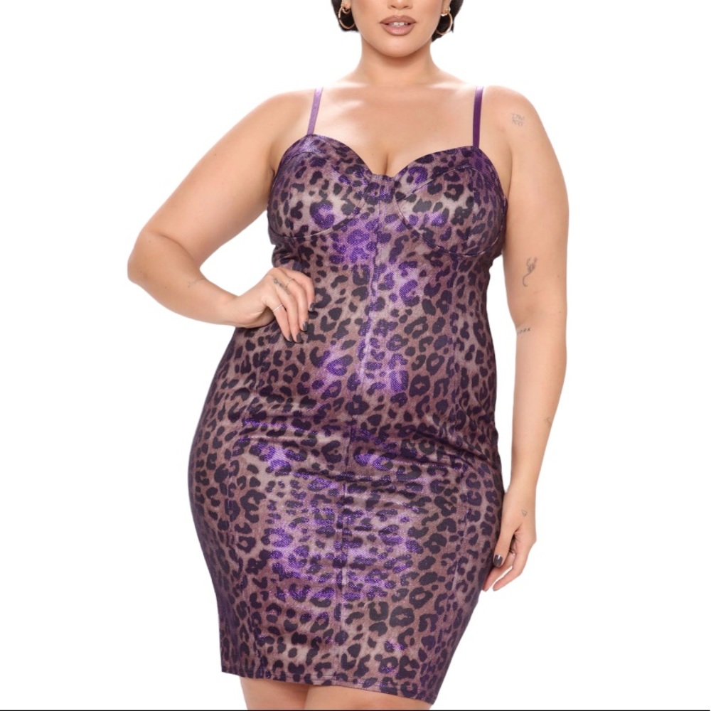 Plus Me Wow Metallic Midi Dress